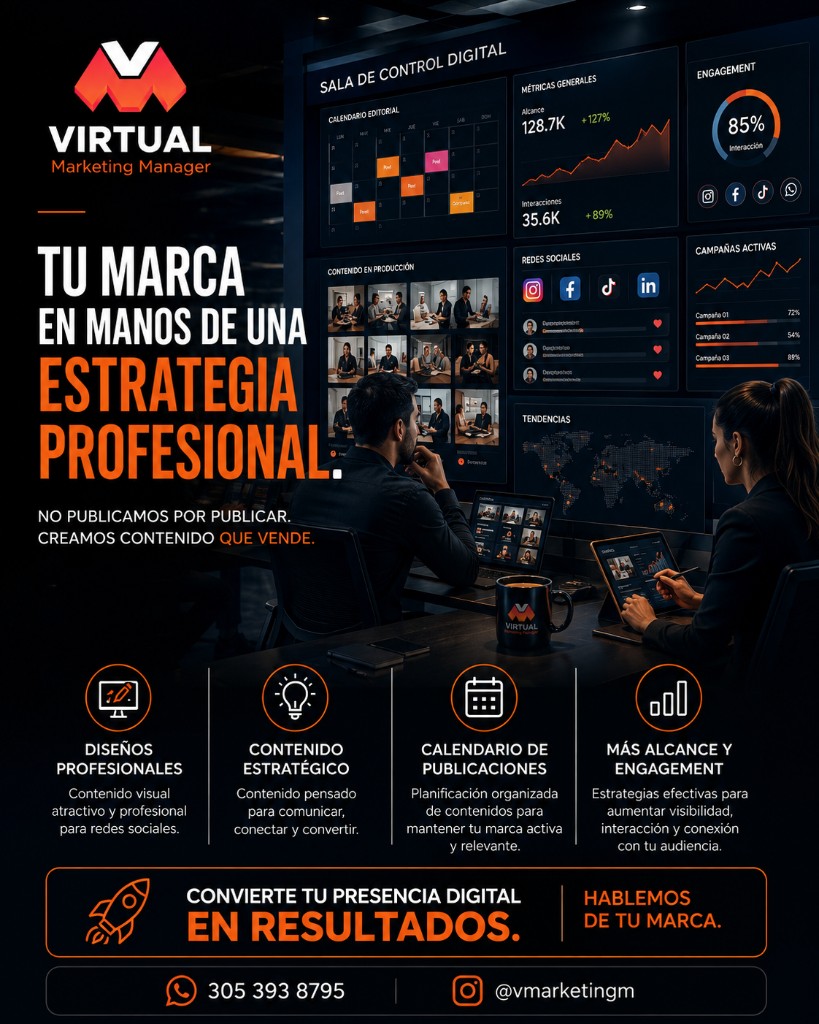 Estrategia profesional para tu marca — Virtual Marketing Manager