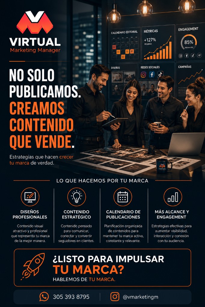 Creamos contenido que vende — Virtual Marketing Manager