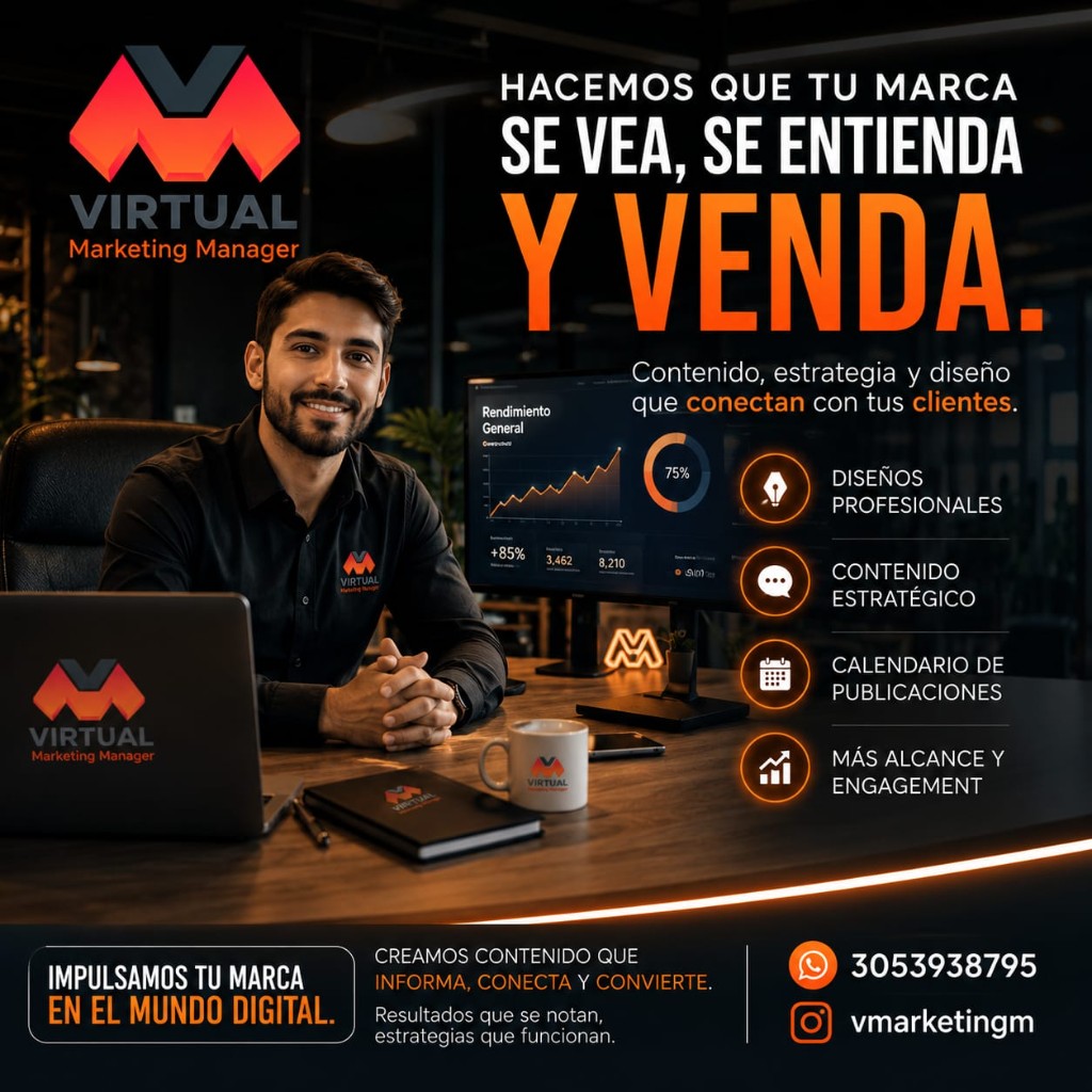 Hacemos que tu marca se vea, se entienda y venda — Virtual Marketing Manager