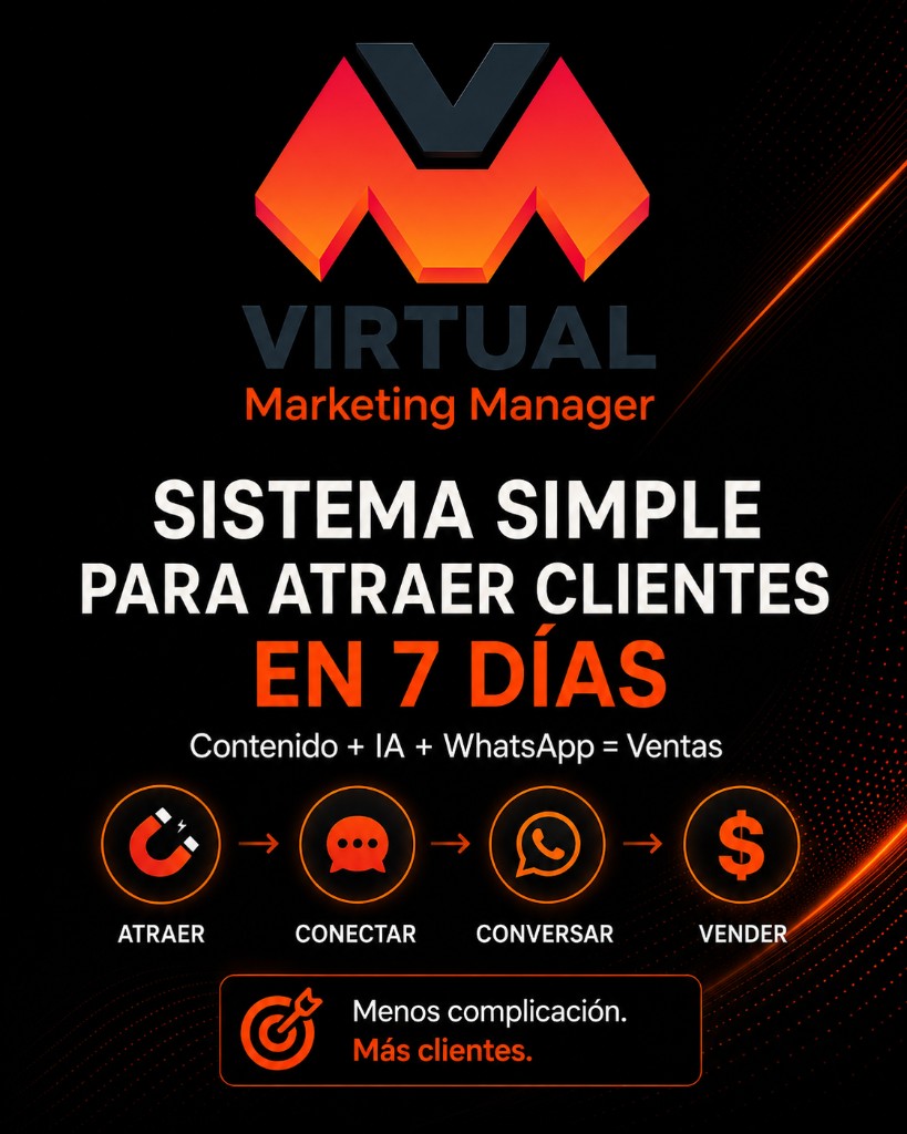 Sistema simple para atraer clientes en 7 días — Virtual Marketing Manager