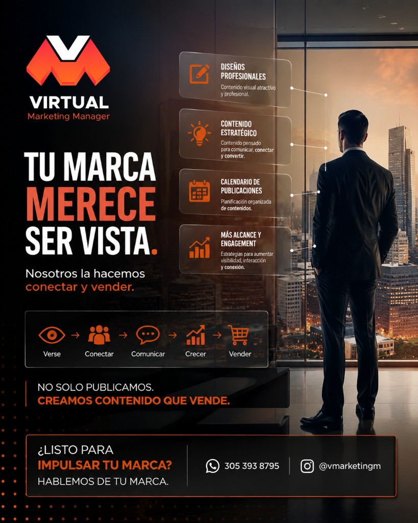 Tu marca merece ser vista — Virtual Marketing Manager