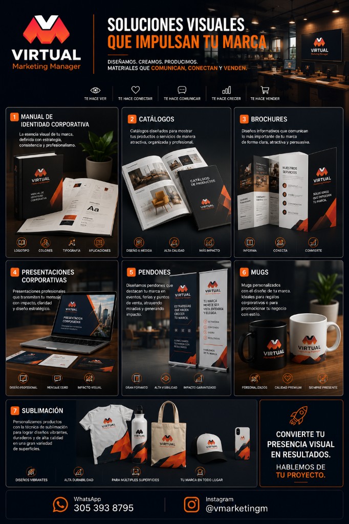 Soluciones visuales que impulsan tu marca — Virtual Marketing Manager