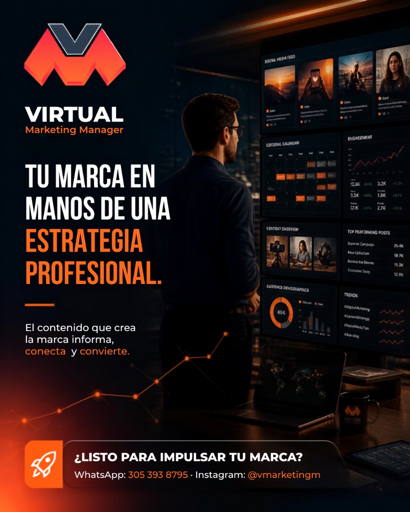 Tu marca en manos de una estrategia profesional — Virtual Marketing Manager